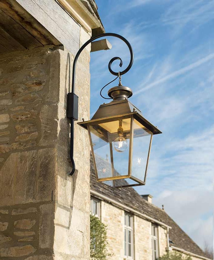 Brass Lantern Outdoor Wall Light
